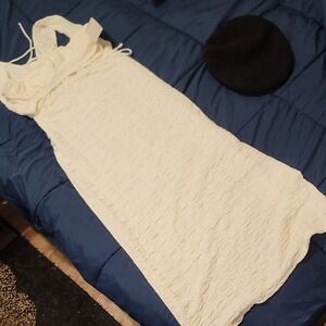 "Make Offer" Musera Cream Flutter Sleeve Sundress